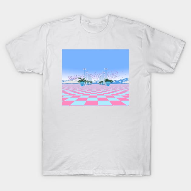 Vaporwave Landscape T-Shirt by AxiomDesign